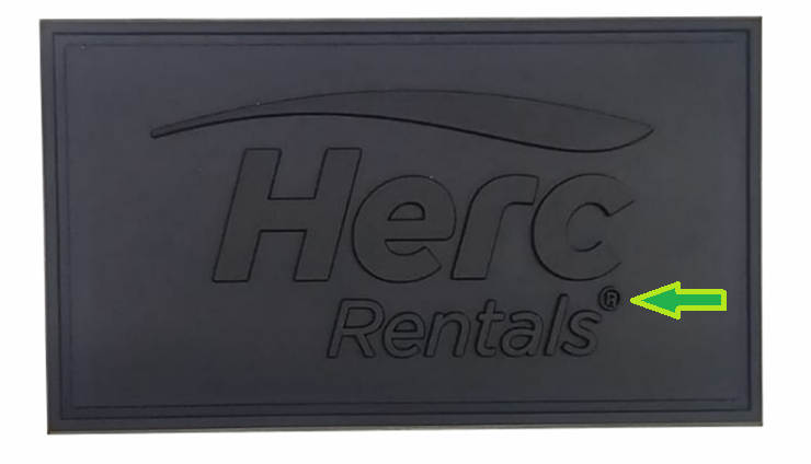 Herc Rentals Abcoln Improved With A Crisp Circle And Tiny Letter Legible Registration Mark on 5000 caps