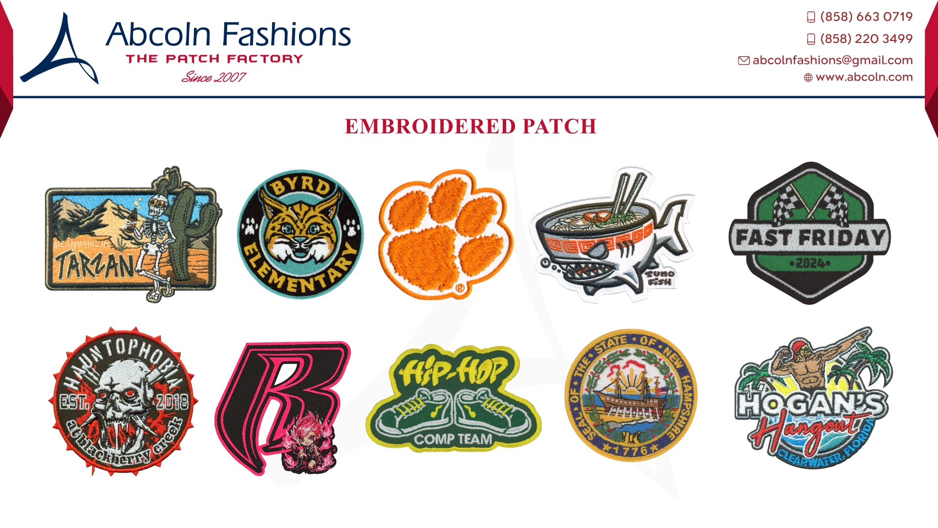 Heat Press Consistent Precise Dye Color-FAST Multi Color Embroidered Flyer