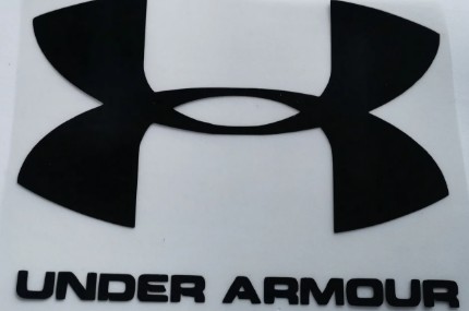 HD Transfer Under Armour Heat Press Glossy Raised less than 1 mm thin spacing for accurate portrayal and razor sharp precision branding